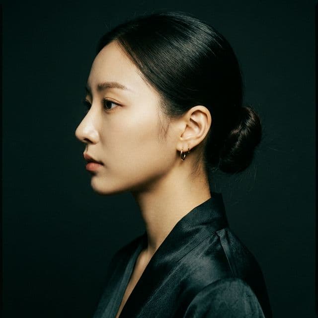 Elegant side-profile showcasing rhinoplasty results